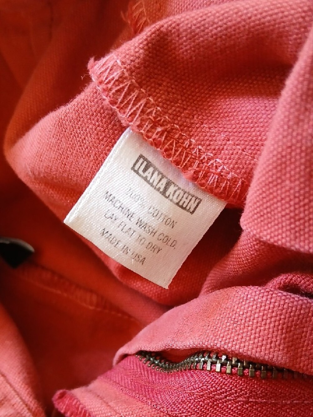 Ilana Kohn Pleated  Wide Leg High-Waist Pants in Coral Distressed Sz 0 - Picture 4 of 7